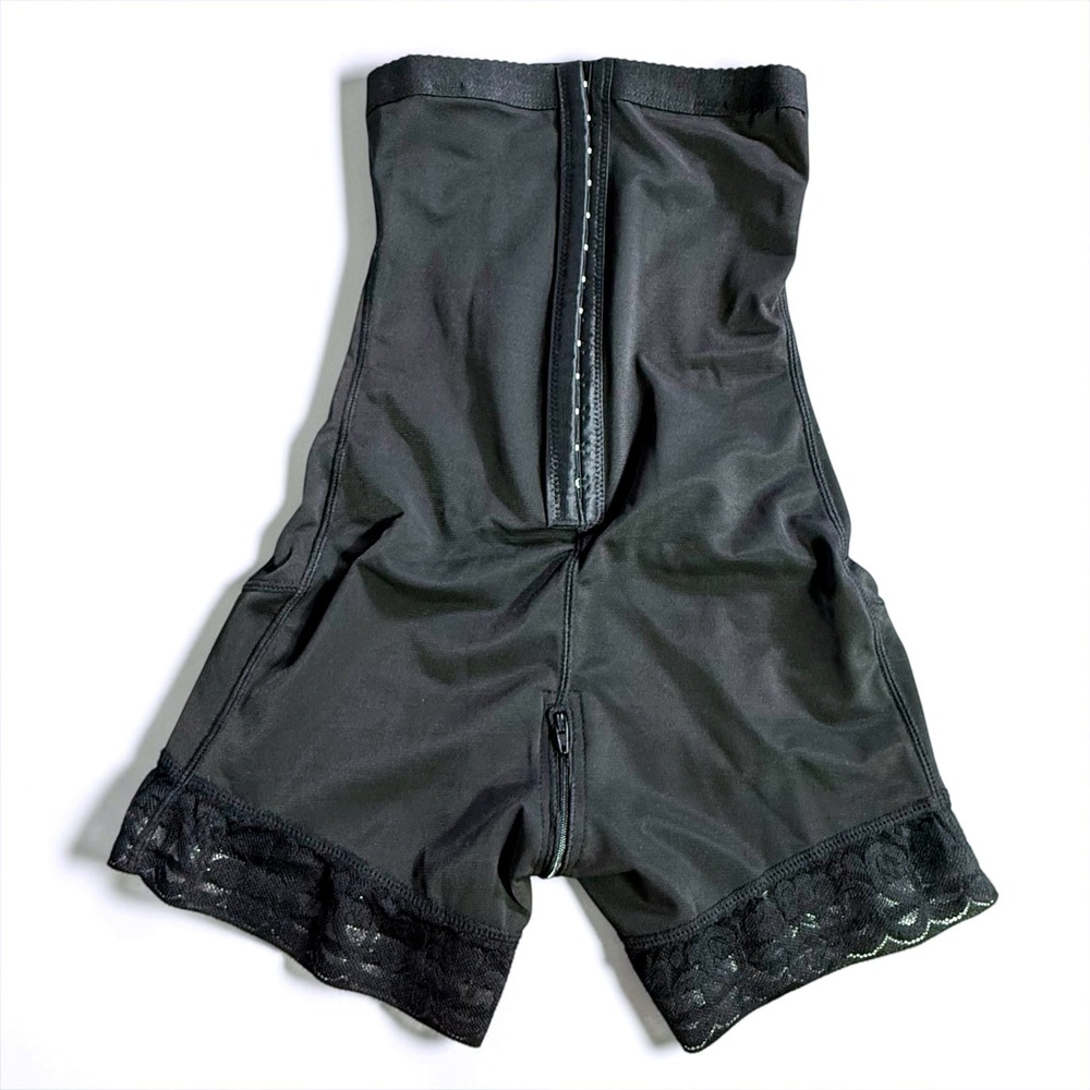 High Waist Shapewear Shorts Tummy Control Butt Lifter Black Lace Small